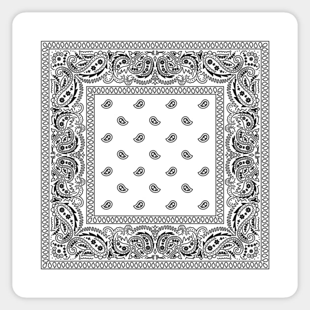 Bandana White Sticker by Malchev